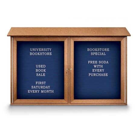 United Visual Products Indoor Enclosed Combo Board, 48"x36", Bronze Frame/Grey & Rubber UVCB4836BZ-GREY-RUBBER